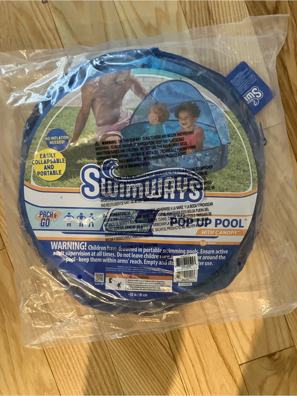 SwimWays Pack & Go Pop Up Pool — Blue
